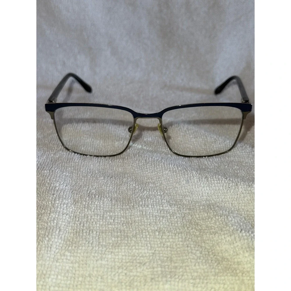 Badgley Mischka Eyeglasses‎ Womens 53-17-145 Navy Blue Rectangular Frame